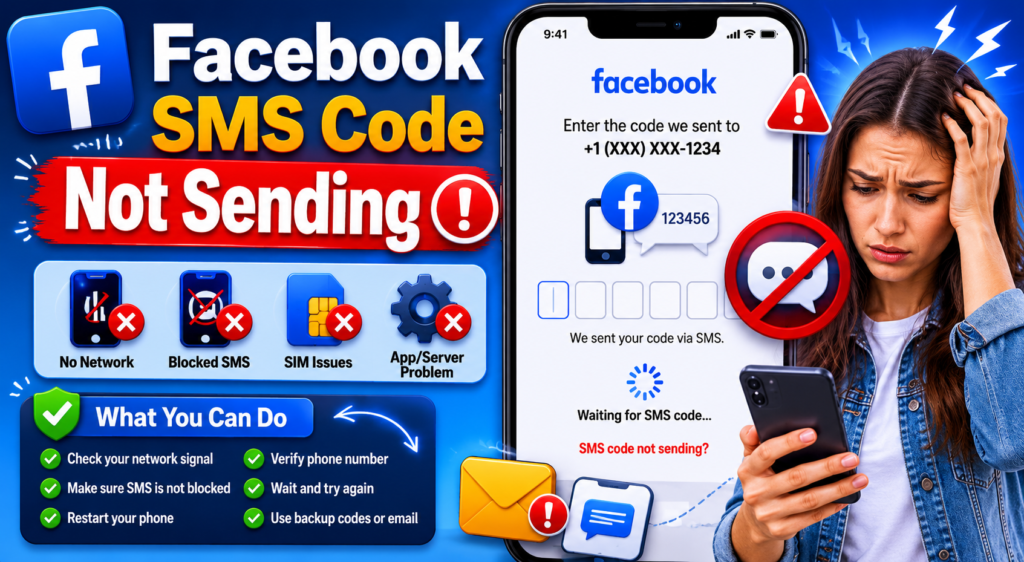 Facebook SMS Code Not Sending