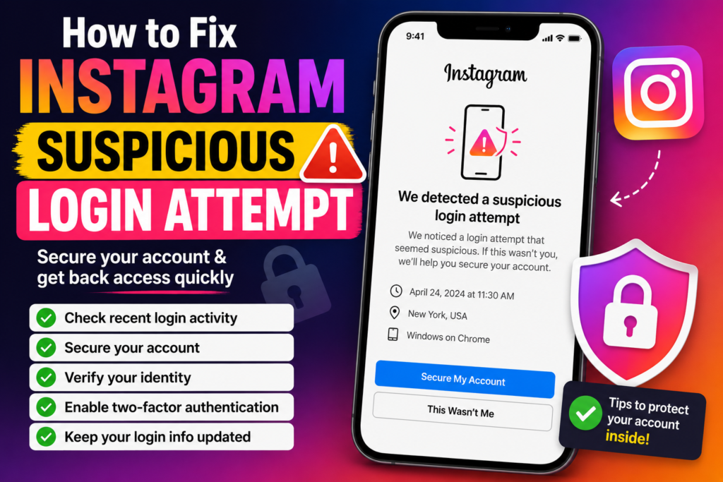 How to Fix Instagram Suspicious Login Attempt