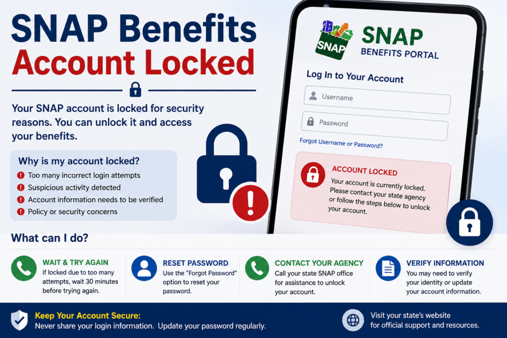 SNAP Benefits Account Locked