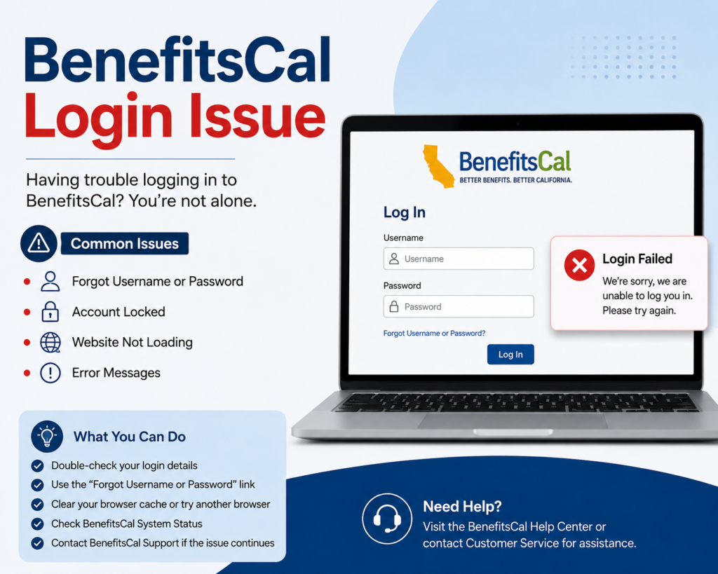 BenefitsCal Login Issue