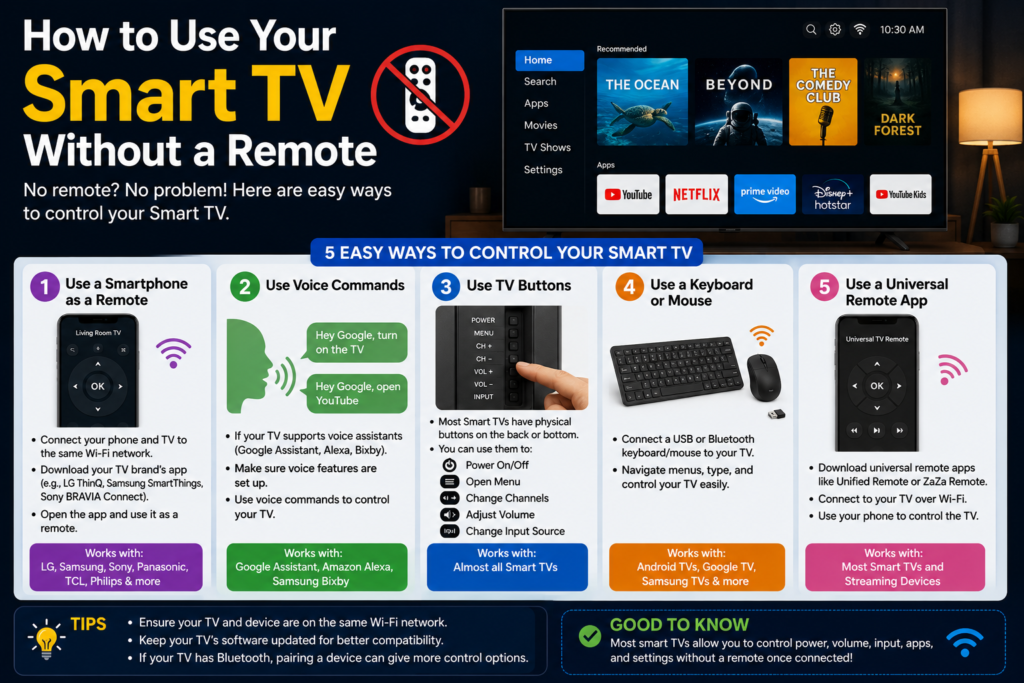 How to Use Your Smart TV Without a Remote