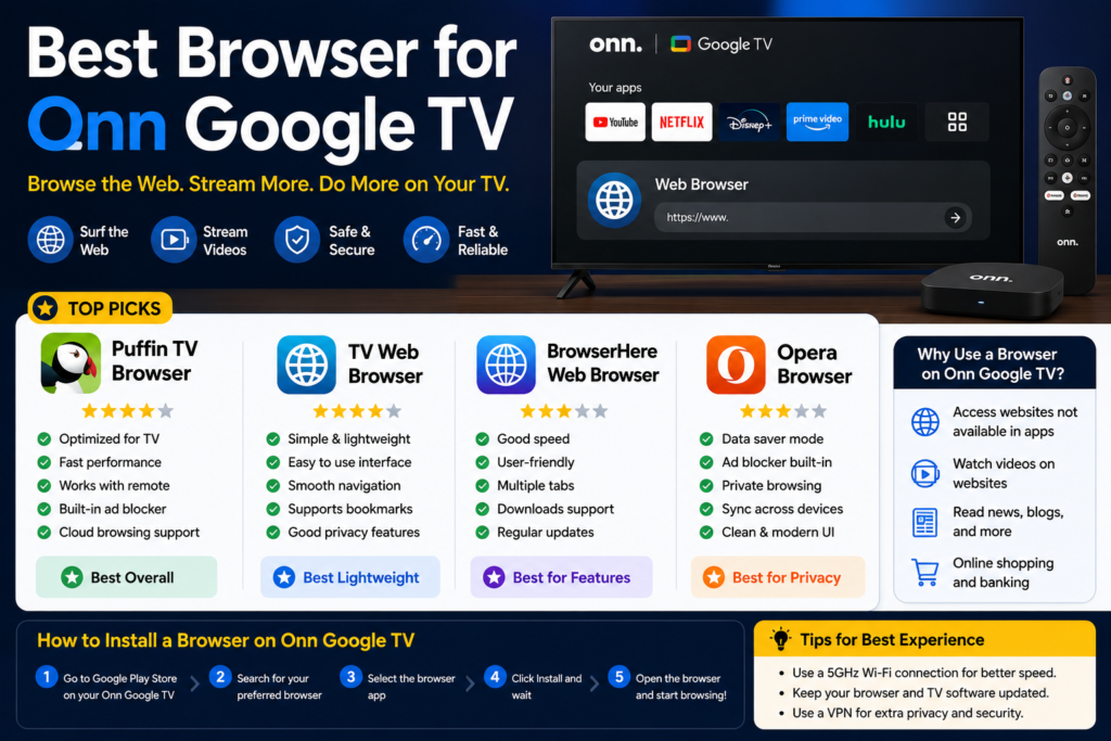 Best Browser for Onn Google TV