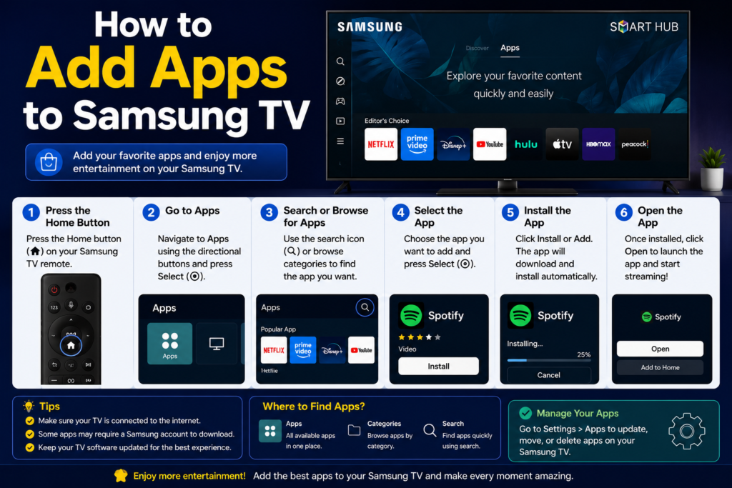 How to Add Apps to Samsung TV