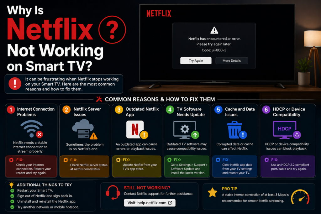 Why Is Netflix Not Working on Smart TV?
