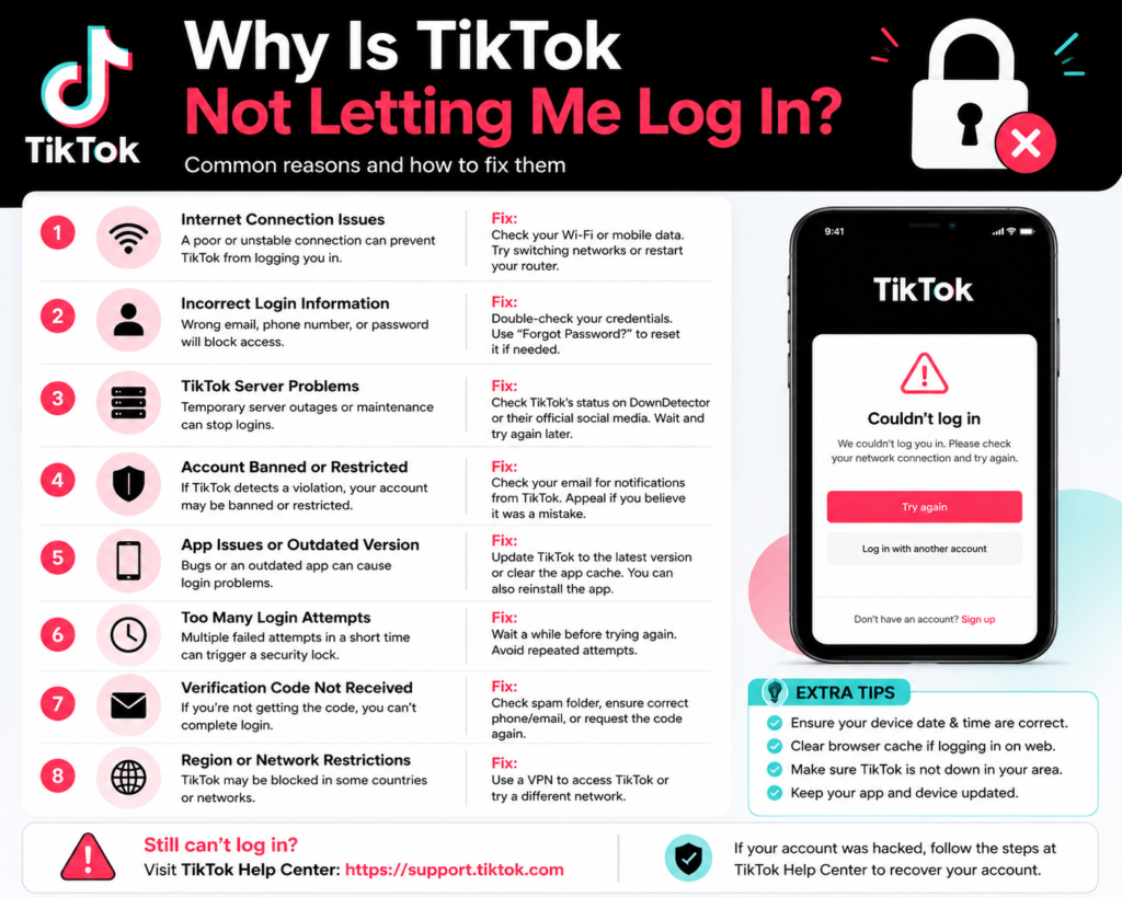 Why Is TikTok Not Letting Me Log In?
